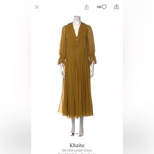 Khaite Brand New with Tags silk midi length dress